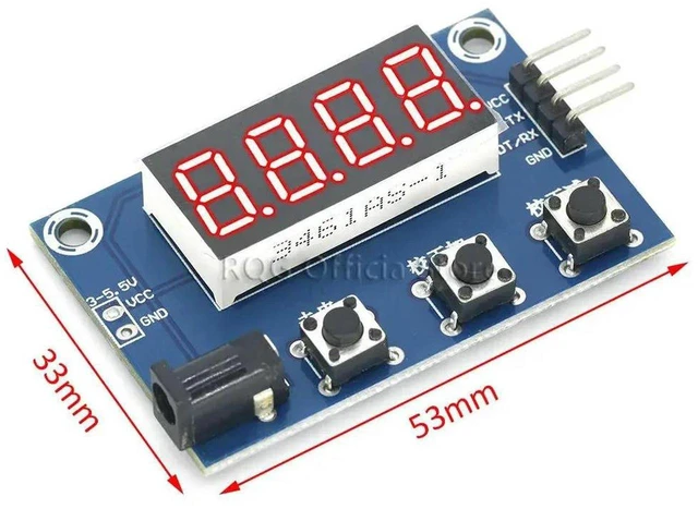 Main image of AJMRTC HX711 Load Cell AD Weight Pressure Sensor Module with Digital Display, 24-bit High Precision Weighing Instrument Electronic Scale Module, DIY Electronic Weight Measuring Sensor for Arduino Proj