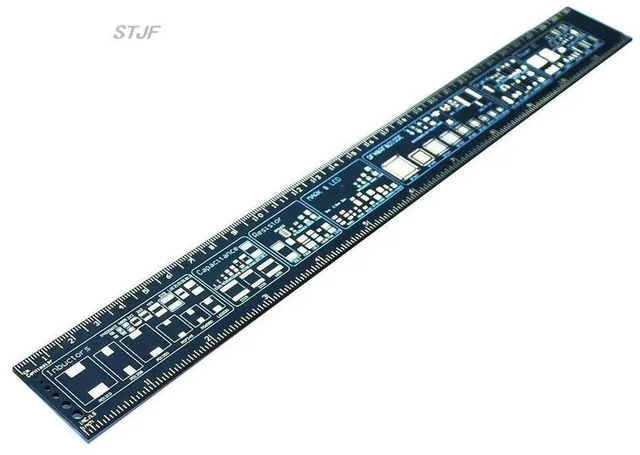 Alt view image 2 of 3 - AJMRTC 30cm Multifunctional PCB Ruler, EDA Measuring Tool Chip IC Reference Ruler, PCB Protractor for Electronic Engineers, Geeks Makers, PCB Layout Prototyping & Electronic DIY Measurement