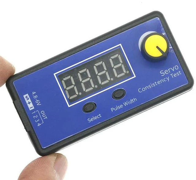 Main image of AJMRTC Multi-Function RC Servo Tester ESC Consistency Controller, 4 Servos Output 2us Resolution Servo Checker, Digital Steering Gear Tester for RC Helicopter, Airplane, RC Car, RC Model Debugging