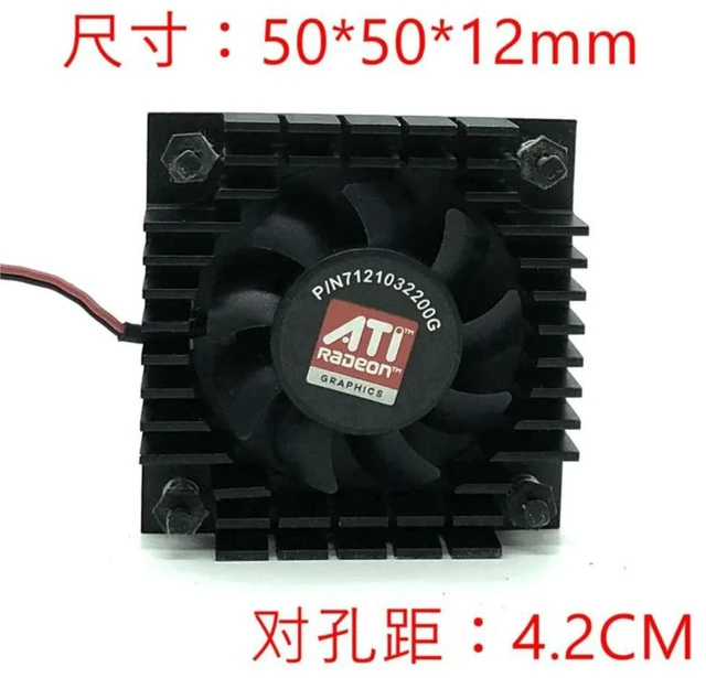 Alt view image 2 of 3 - AJMRTC PLA04710S12H DC 12V Mute Cooling Fan, 3.6CM Diameter, 2.6CM Bore Distance, 5CM x 1.2CM Frame Size, Mini Quiet Fan for Graphics Card, PC Case Heat Dissipation Replacement Cooling Part