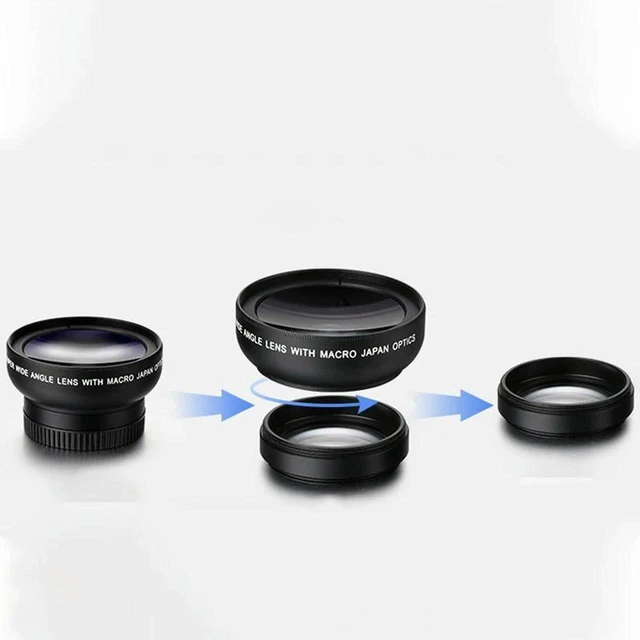 Main image of AJMRTC 2 in 1 Phone Lens, 0.45X Ultra Wide-Angle & 12.5X Macro Lens, Universal Clip-On HD External Cell Phone Camera Lens Kit for iPhone Android Smartphone Vlog Landscape Close-up Photography