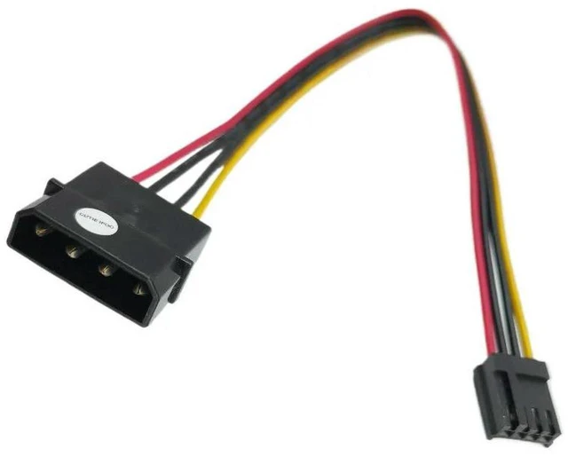 Main image of AJMRTC 20cm FDD Floppy to Type D 4Pin IDE Molex Small Power Extension Cable, Internal PC Power Adapter Cord, Big 4P IDE to Small 4Pin Floppy Drive Power Cable for Retro PC, Floppy Disk Drives