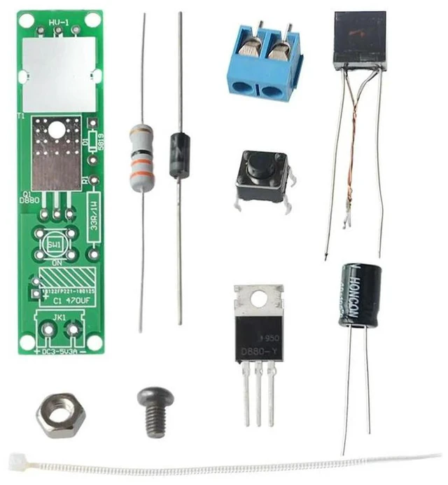Main image of AJMRTC DC3-5V High Voltage Generator DIY Soldering Kit, Electric Arc Igniter Lighter Suite, Unassembled Electronic Production Kit for Physics Experiment Teaching DIY Electronic Project