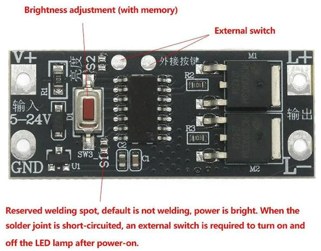 Main image of AJMRTC LED Slow Start Dimming Controller Module, Fade On Fade Off Low Voltage LED Light Driver, Soft Gradient Light Effect Board for DC LED Lamp Decorative Lighting DIY Projects