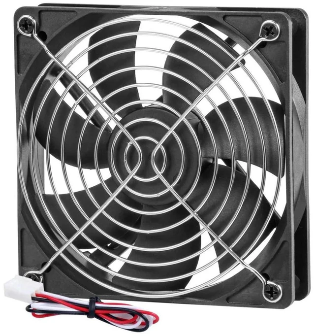 Alt view image 3 of 3 - AJMRTC 120mm ×25mm DC24V Dual Ball Bearing Cooling Fan, 3000RPM 108CFM High Airflow Case Fan Replacement for Server Cabinet, Welding Machine, Industrial Equipment Heat Dissipation
