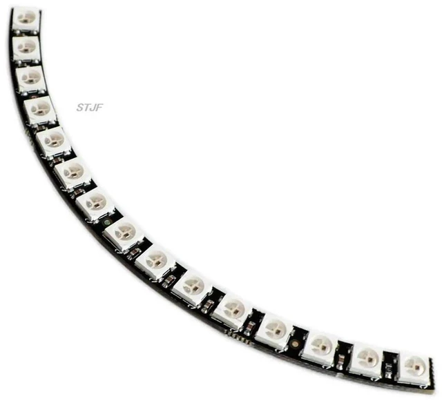 Main image of AJMRTC Ring Wall Clock LED Panel, 15X Ultra Bright WS2812 5050 RGB LED Lamp Board with Integrated Drivers, Buy 4pcs to Assemble 60 LEDs Ring, Programmable RGB Light Module for DIY Wall Clock Projects