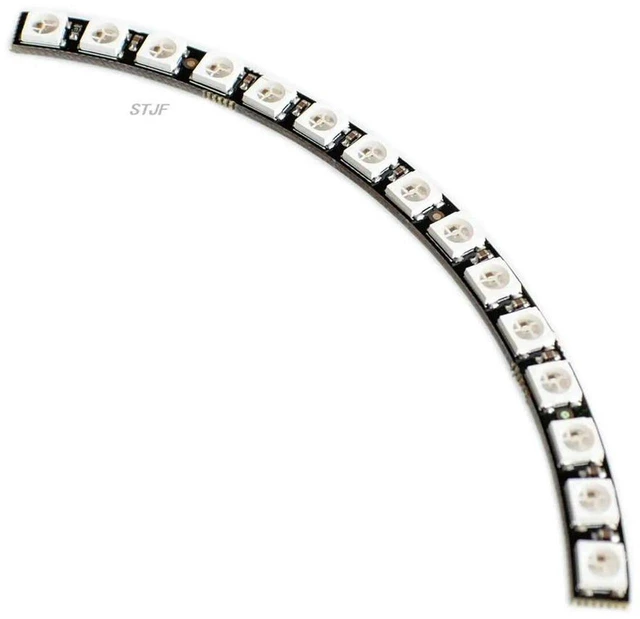 Alt view image 3 of 3 - AJMRTC Ring Wall Clock LED Panel, 15X Ultra Bright WS2812 5050 RGB LED Lamp Board with Integrated Drivers, Buy 4pcs to Assemble 60 LEDs Ring, Programmable RGB Light Module for DIY Wall Clock Projects