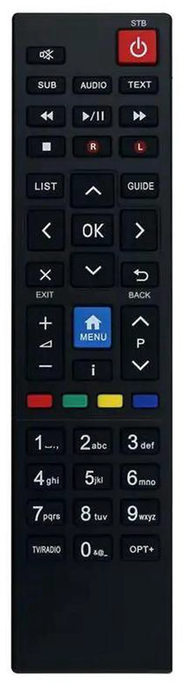 Main image of AJMRTC Replacement Remote Control RM-105U RM-M04 HDR1800T, IR Remote Controller for HUMAX Nano Eco TV Box Set-Top Box, Plug & Play No Programming Required, Direct Replace Broken Original Remote
