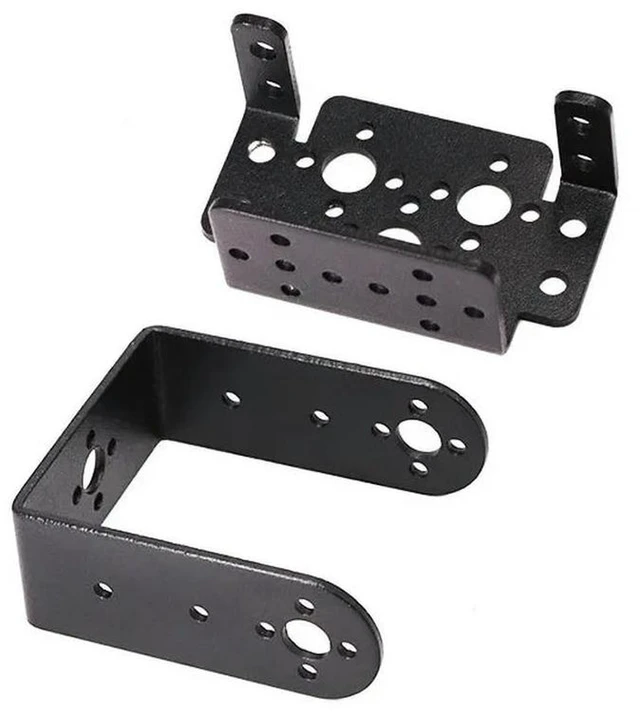 Alt view image 3 of 3 - AJMRTC MG995 MG996 Servo Gear Bracket Set, 2-DOF Two Degrees of Freedom Manipulator Robot Arm Accessories, Metal Servo Mount Bracket for DIY Robotic Arm, Robotics Mechanical Assembly Projects