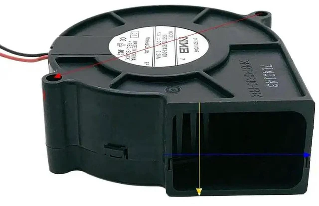 Alt view image 3 of 3 - AJMRTC 1PCS 7530 Projector Turbo Blower Fan BG0703-B043-000, DC12V 0.24A 75x75x30mm Centrifugal Cooling Fan, Replacement 75mm Turbine Fan for Projector Heat Dissipation Repair