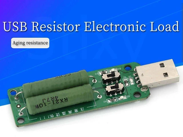 Main image of AJMRTC USB Electronic Load Tester, 3 Adjustable Current Modes 5V Dummy Load Resistor with Switch, Portable USB Discharge Load Resistor for Testing Power Bank, USB Charger, Cable Output Performance