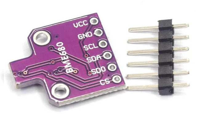 Alt view image 3 of 3 - AJMRTC BME680 Digital Temperature Humidity Pressure Gas Sensor Module CJMCU-680, High Altitude Environmental Detection Development Board, Multi-Parameter Sensor for Arduino STM32 IoT Weather Monitorin