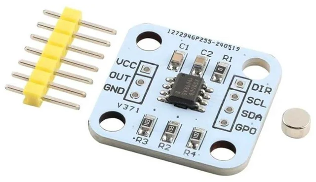 Main image of AJMRTC AS5600 Magnetic Encoder Module, 12-Bit High Precision Magnetic Induction Angle Measurement Sensor, Non-Contact Rotation Position Detector, I2C Interface for Arduino STM32 Robotic and Motor Cont