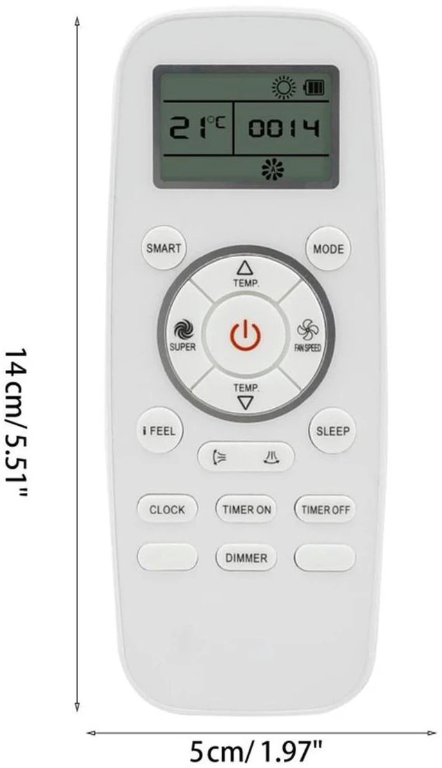 Alt view image 2 of 3 - AJMRTC Replacement Air Conditioner Remote Control DG11L1-03 DG11L101 DG11L103, Compatible with Hisense York Air Conditioner, AC Remote Controller with Full Functions, No Programming Required