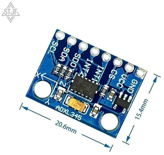 Alt view image 3 of 3 - AJMRTC GY-291 ADXL345 Digital 3-Axis Accelerometer Gravity Tilt Sensor Module, IIC & SPI Dual Communication Interface, High Resolution Triaxial Acceleration Detector for Arduino DIY Project