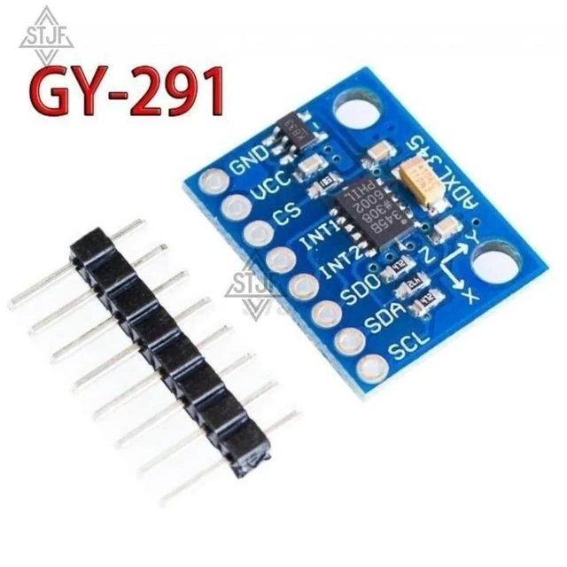 Alt view image 2 of 3 - AJMRTC GY-291 ADXL345 Digital 3-Axis Accelerometer Gravity Tilt Sensor Module, IIC & SPI Dual Communication Interface, High Resolution Triaxial Acceleration Detector for Arduino DIY Project