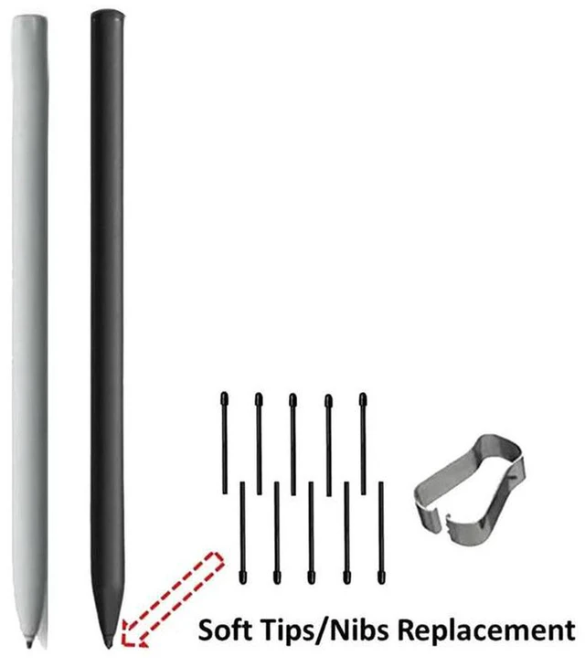 Alt view image 2 of 3 - AJMRTC 20 Pack Replacement Stylus Pen Tips Nibs for Remarkable 2 Stylus, Soft Black Marker Nibs, Wear Resistant Pen Tips for Remarkable 2 E-Reader Writing & Drawing