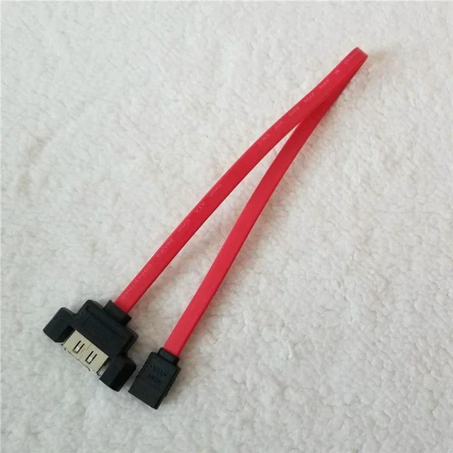 Alt view image 3 of 3 - AJMRTC SATA to eSATA Panel Mount Cable 40cm, Internal PC Case SATA to External eSATA Data Wire with Screw Bracket, for External Hard Drive, Desktop PC Storage Expansion