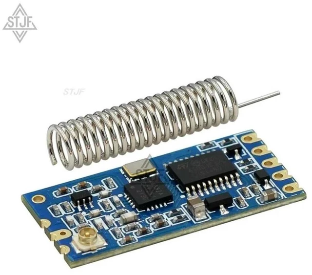 Main image of AJMRTC HC-12 SI4463 Wireless Serial Module, 433MHz Long Range 1000M UART Transceiver with Spring Antenna, RF Data Transmission Module, Replacement for Bluetooth for MCU Arduino Projects
