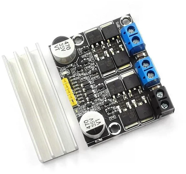 Alt view image 3 of 3 - AJMRTC 10A Dual DC Motor Driver Module, 3-18V Low Voltage High Current, PWM Speed Control, Forward & Reverse Rotation, Supports LED Dimming for DC Motor and Electronic DIY Projects