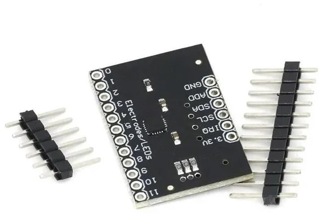 Alt view image 2 of 3 - AJMRTC MPR121 Breakout V12 Capacitive Touch Sensor Controller Module, I2C Interface 12-Channel Touch Keyboard Detector Board for Arduino Raspberry Pi DIY Touch Keypad Projects