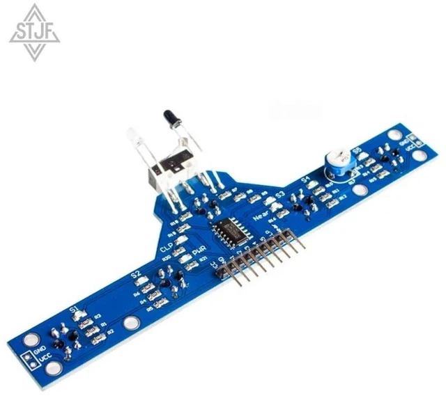 Main image of AJMRTC 1PCS TCRT5000L 5-Way Line Tracking Sensor Module, Five Channel Infrared Tracing Detector, TCRT5000L Reflective IR Sensor for Smart Robot Car Line Following Project