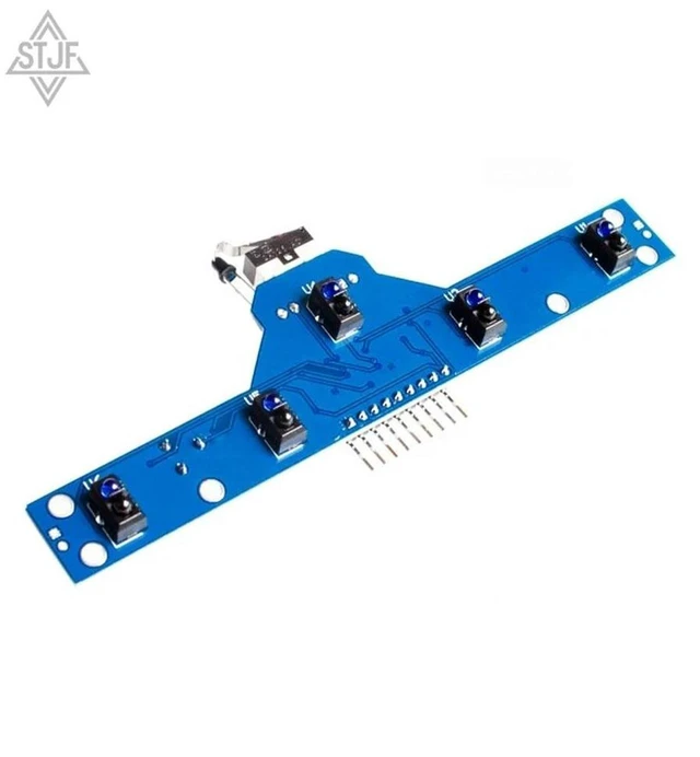 Alt view image 2 of 3 - AJMRTC 1PCS TCRT5000L 5-Way Line Tracking Sensor Module, Five Channel Infrared Tracing Detector, TCRT5000L Reflective IR Sensor for Smart Robot Car Line Following Project
