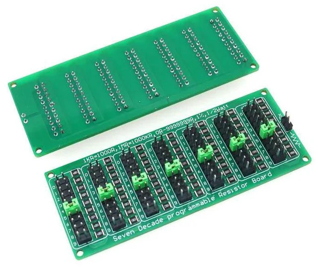 Alt view image 3 of 3 - AJMRTC Seven Decade Programmable Resistor Board, 1R to 9999999R Adjustable Resistance Module, Step 1.0R, 1% Tolerance, 1/2W, Digital Decade Resistor for Circuit Test and Calibration