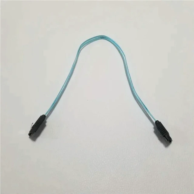 Alt view image 2 of 3 - AJMRTC Ultra Short 20cm SATA 3.0 F/F Hard Drive Data Cable, 7Pin Female to Female SATA HDD Cord, Dual Channel Shielded Blue Cable, 6Gbps High Speed for Desktop SSD Hard Disk Connection