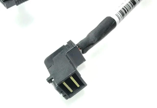 Alt view image 2 of 3 - AJMRTC 90 Degree Right Angle 36P SFF-8643 Mini SAS to 4 SATA Cable, 12Gb/s HD Mini SAS to 4xSATA Server Hard Drive Data Transmission Line, Internal 50CM for Server HDD Storage Connection