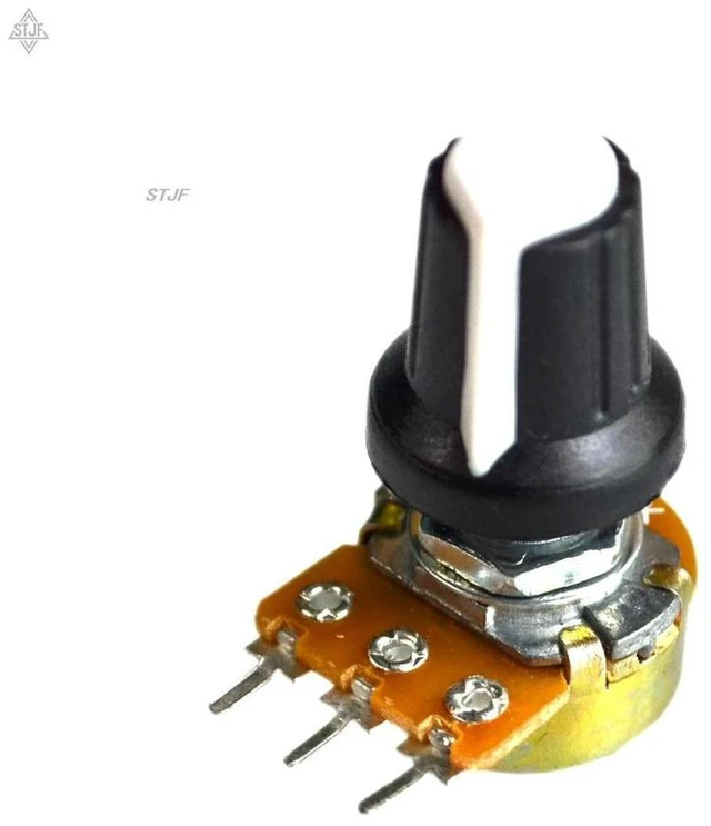 Alt view image 3 of 3 - AJMRTC 5Pcs 10K OHM B Type Rotary Potentiometer, 3 Terminal Linear Taper Volume Control Pot, 10K Variable Resistor for Audio Volume Adjustment, DIY Electronic Circuit Projects