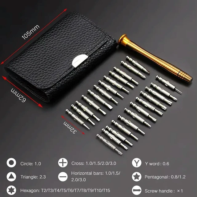 Alt view image 2 of 3 - AJMRTC 25 in 1 Magnetic Precision Screwdriver Bit Set, Torx Multi Bits Repair Tool Kit, Small Screwdriver Set for Eyeglass, Phone, Watch, Laptop, Camera and Small Electronic Device Maintenance