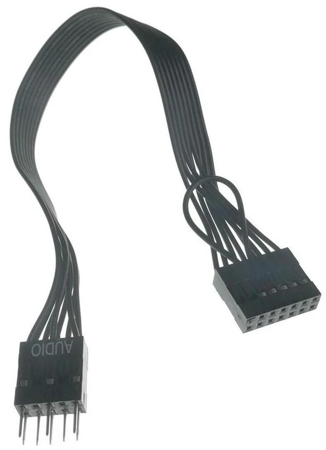Alt view image 2 of 3 - AJMRTC HD Audio 13Pin Female to 8Pin Male Converter Cable, 20cm 22AWG Wire, Motherboard Front Panel HD Audio Adapter Cord for PC Host Front Audio Interface Connection