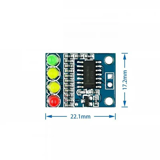 Alt view image 3 of 3 - AJMRTC 12V 4-Segment Power Indicator Module, Onboard 4-LED Power Level Display Board, 4-Position Voltage LED Indicator Module for Battery Voltage Monitoring, Power Supply Status Detection, Electronic