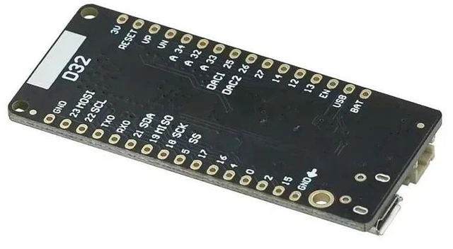 Alt view image 3 of 3 - AJMRTC LOLIN D32 V1.0.0 ESP32 WiFi Bluetooth Development Board, ESP-WROOM-32 Chip with 4MB FLASH, MicroPython & Arduino Compatible, IoT Wireless Controller Board for Smart Home, Electronic DIY Embedde