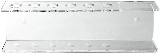 Alt view image 2 of 3 - AJMRTC 2 Pack Wall Mounted Acrylic Dry Erase Marker Holder, 6 Slot Clear Marker Eraser Organizer, Whiteboard Marker Storage Rack for Office, Classroom, School & Home Whiteboard Accessories