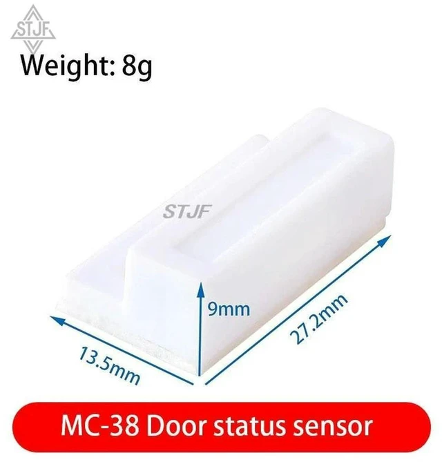 Alt view image 3 of 3 - AJMRTC MC-38 Wired Door Window Contact Sensor, Magnetic Switch Detector for Home Security Alarm System, NC Magnetic Contact Sensor for Door Window Opening Detection