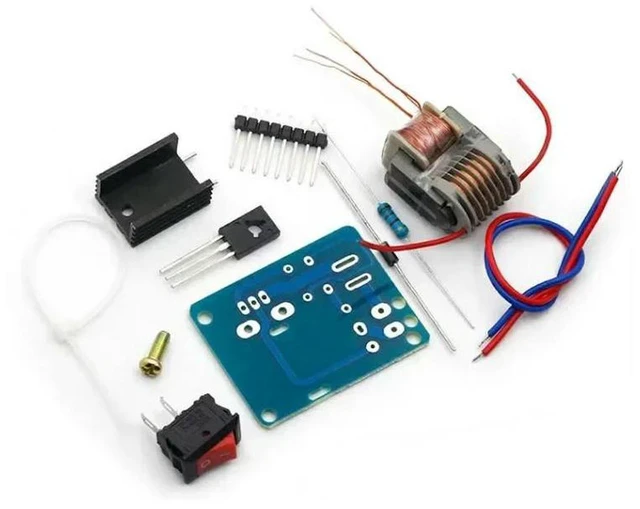 Alt view image 3 of 3 - AJMRTC 15KV High Frequency DC High Voltage Arc Ignition Generator DIY Kit, 3.7V U Core Transformer Step-Up Inverter Boost Module Suite for High Voltage Electronic Experiments