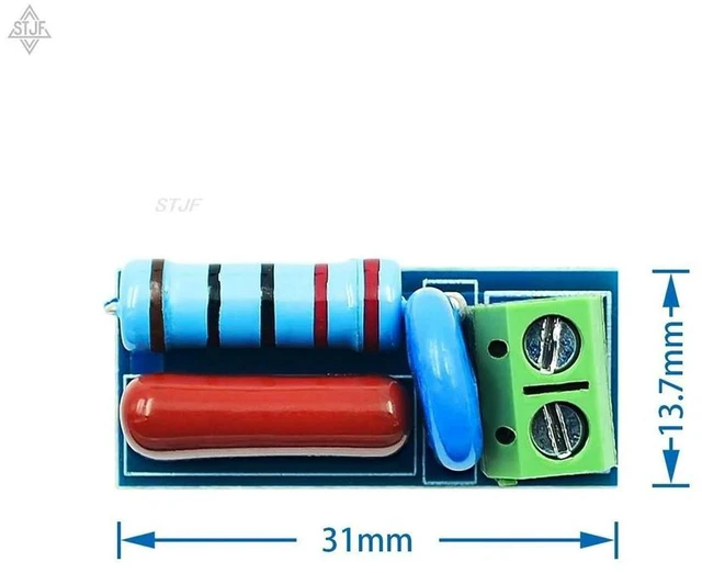 Alt view image 2 of 3 - AJMRTC RC Snubber Absorption Circuit Module, Relay Contact Arc Suppressor, Resistance Surge Protector, Anti-Interference RC Absorber for Inductive Load Solenoid Valve Relay Thyristor AC DC 5-400V