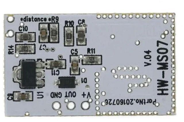 Main image of AJMRTC HW-MS07 Microwave Radar Human Motion Induction Switch Module, Doppler Microwave Sensor Detector, Human Body Sensing Module for Smart Light, Home Automation, Security Alarm Electronic DIY Projec