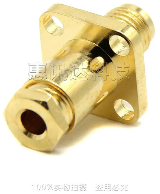 Alt view image 3 of 3 - AJMRTC SMA-KF3 SMA-KF-1.5 RF Connector, 4-Hole Flange Mount SMA Female Jack, Soldering Type for 50-1.5 Coaxial Cable, Panel Fixed SMA Connector for Antenna, RF Wireless Communication Project