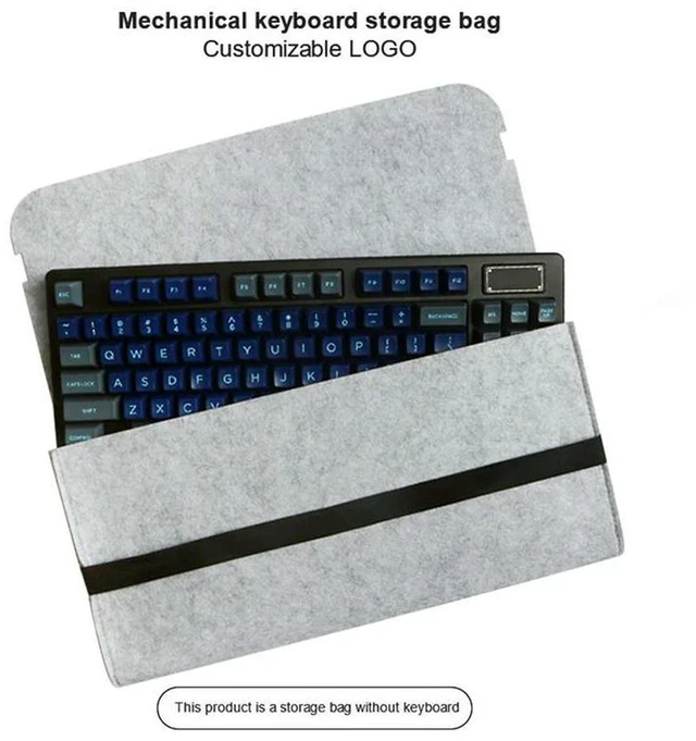 Alt view image 3 of 3 - AJMRTC 2 Pack 68 Keys Mechanical Keyboard Storage Bag, Portable Keyboard Carry Case, Dustproof Wear Resistant Protective Sleeve, Simple Comfortable Keyboard Pouch for 68-Key Mechanical Keyboard Travel