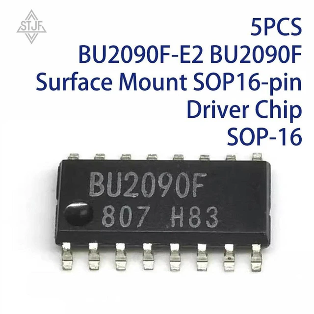 Main image of AJMRTC 5Pcs BU2090F-E2 BU2090F SOP-16 Driver IC Chip, 16 Pin Surface Mount SMD Integrated Circuit, BU2090F-E2 SOP16 Driver Chip for Electronic Circuit Repair & DIY Development