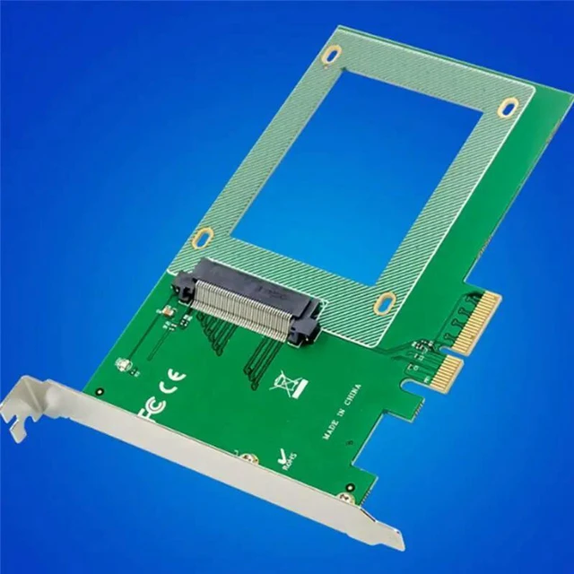 Alt view image 2 of 3 - AJMRTC ST517 PCIe X4 U.2 SFF8639 SSD Expansion Card, 2.5 Inch U.2 NVMe Solid State Drive Adapter, Multifunctional PCI Express Storage Expansion Card for Desktop PC and Server Storage Upgrade