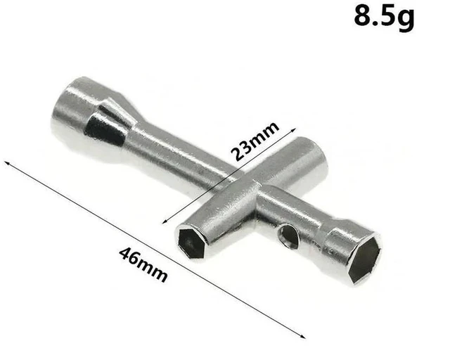 Alt view image 2 of 3 - AJMRTC Mini Cross Socket Wrench Set, Small Cross Nut Driver Socket Tool, M2 M2.5 M3 M4 Sizes, Special Cross Socket Wrench for Robot Assembly, RC Model, Mechanical Maintenance & DIY Projects