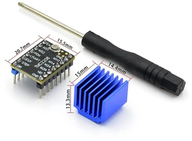 Alt view image 3 of 3 - AJMRTC TMC2208 V2.0 Stepstick Stepper Motor Driver Board, Silent Mute Stepper Driver, 3D Printer Part Compatible with SKR V1.3, Ramps 1.4, Ramps 1.6 Control Boards for 3D Printing Motion Control
