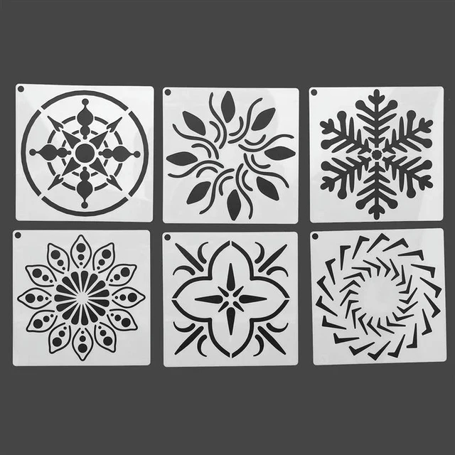 Alt view image 2 of 3 - AJMRTC 108Pcs Mandala Painting Stencil Templates, Reusable DIY Art Drawing Stencils for Rock Painting, Canvas, Wood, Furniture, Card Making, Home Decor Craft & Hand Painting Projects