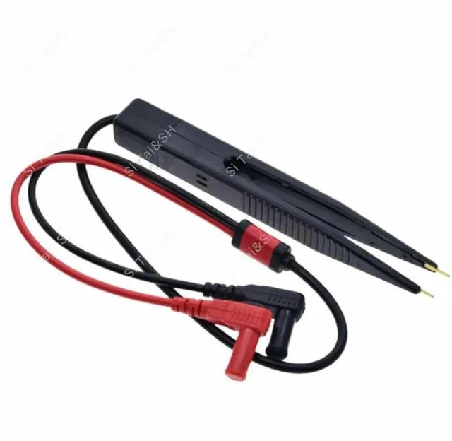 Main image of AJMRTC VEJ30 P18 SMD SMT Chip Test Tweezer Probe, 0.47 Multimeter Lead Test Clip, Resistance Capacitance Diode Testing Tweezers for Surface Mount Device, Multimeter Measuring Probe