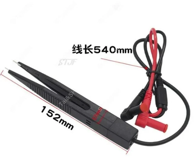 Alt view image 2 of 3 - AJMRTC VEJ30 P18 SMD SMT Chip Test Tweezer Probe, 0.47 Multimeter Lead Test Clip, Resistance Capacitance Diode Testing Tweezers for Surface Mount Device, Multimeter Measuring Probe