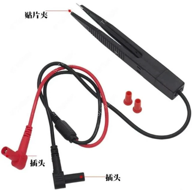 Alt view image 3 of 3 - AJMRTC VEJ30 P18 SMD SMT Chip Test Tweezer Probe, 0.47 Multimeter Lead Test Clip, Resistance Capacitance Diode Testing Tweezers for Surface Mount Device, Multimeter Measuring Probe
